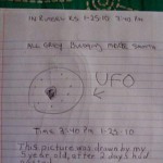 5χρονο κορίτσι είδε και ζωγράφισε UFO